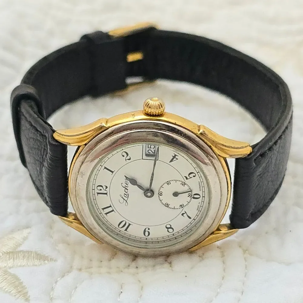 Rare Vintage Lacher Two-Tone Watch | 31mm | German Made Classic Dress Watch